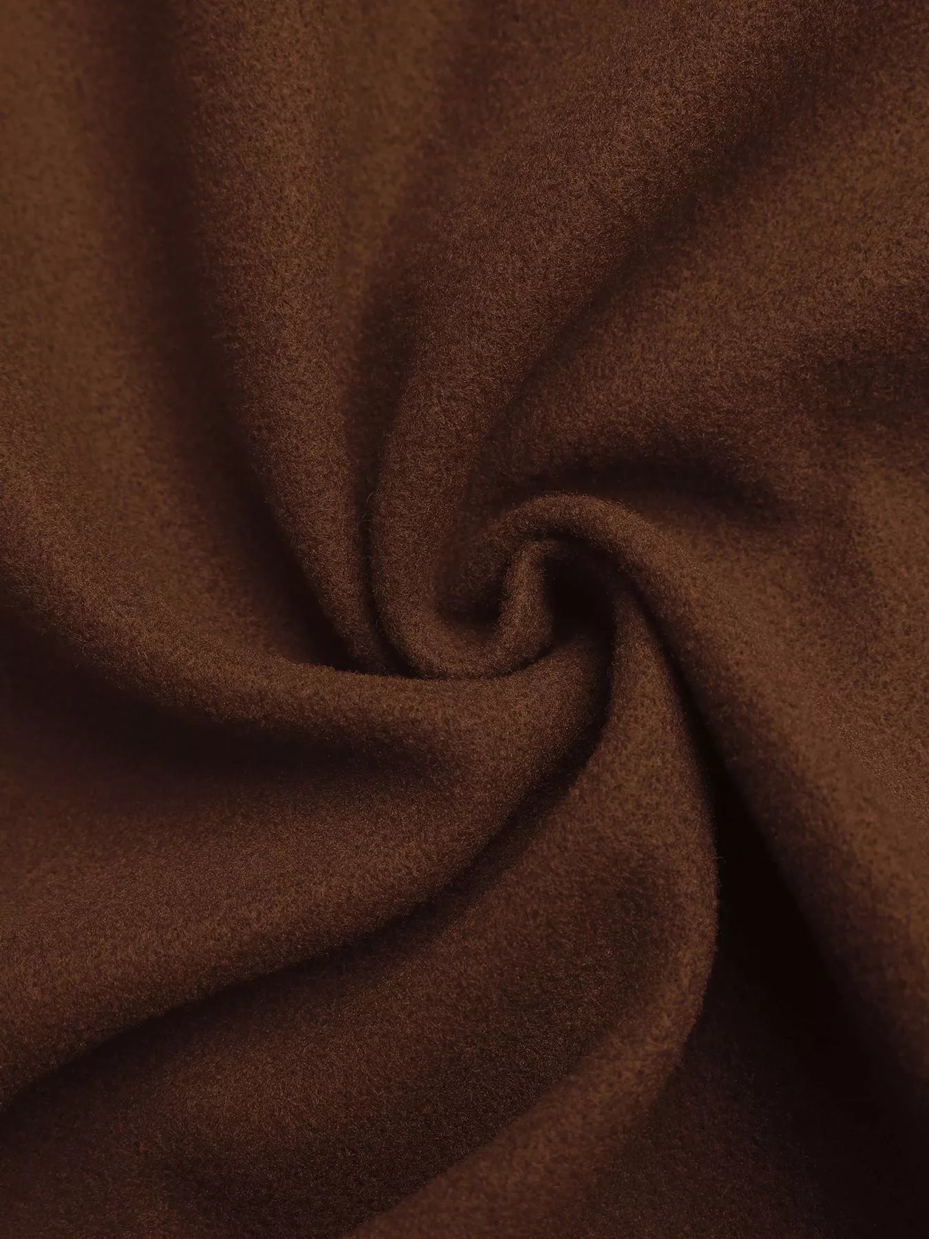 Lapel Collar Belted Wool-Blend Long Coat.