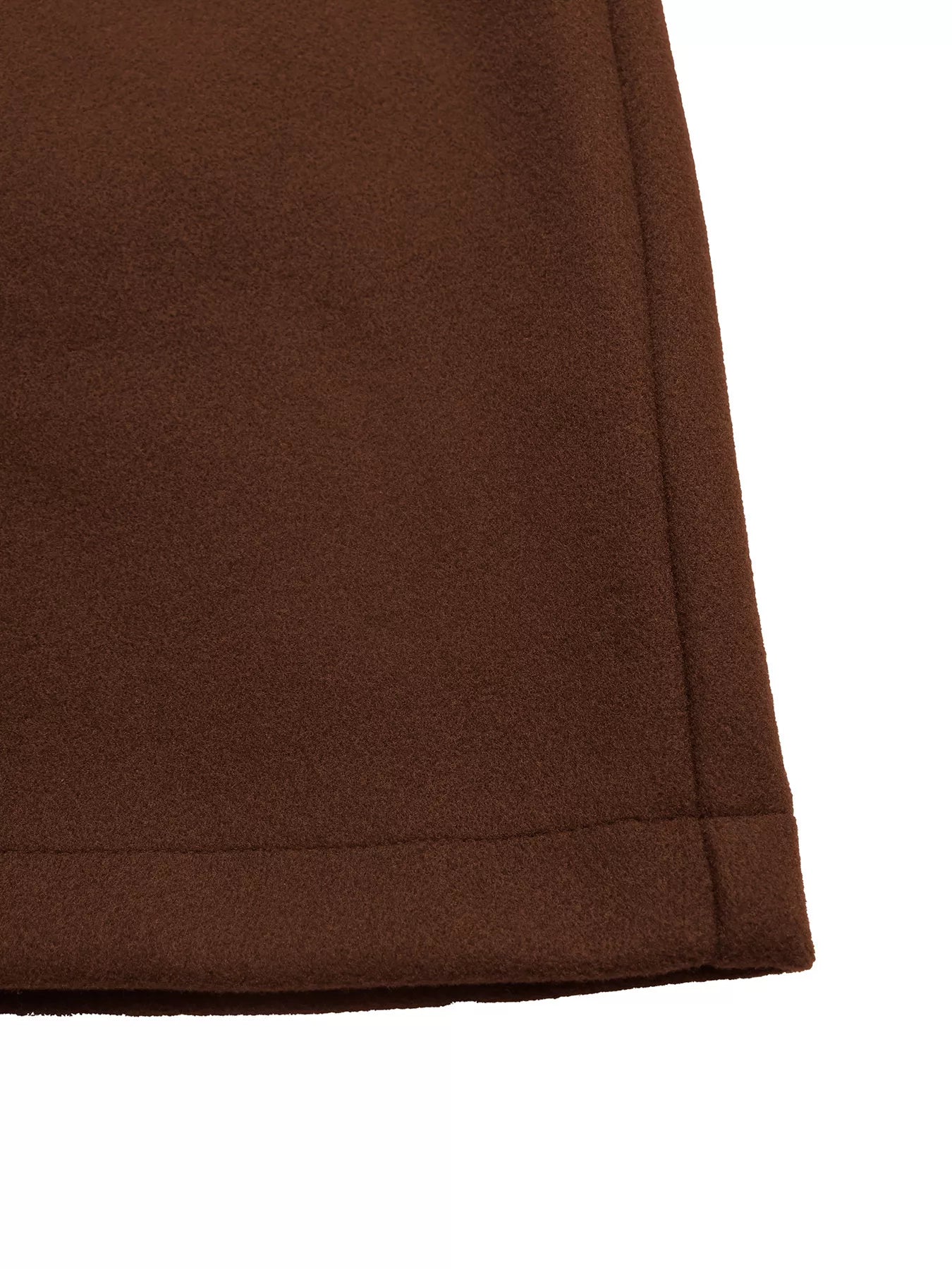 Lapel Collar Belted Wool-Blend Long Coat.